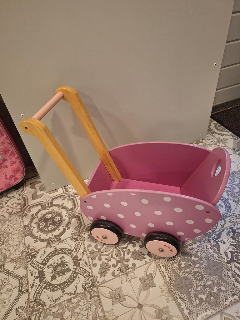 Poppenwagen hout, Ophalen, Zo goed als nieuw, Duw- of Trekspeelgoed