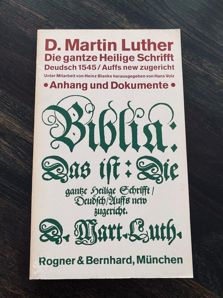 D. Martin Luther - Die ganze Heilige Schrift Deudsch 1545, Boeken, Godsdienst en Theologie, Gelezen, Christendom | Protestants