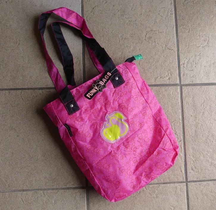 Funky Bags schoudertas roze tas doodshoofd print - NIEUW!, Sieraden, Tassen en Uiterlijk, Tassen | Schoudertassen, Nieuw, Overige merken