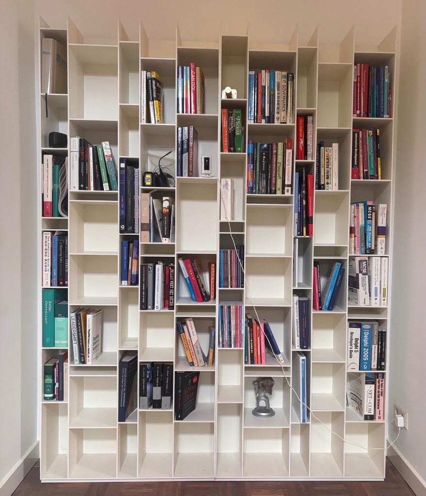 MDF Italia Random 5C boekenkasten (wit, matte lak) - 2 stuks, Ophalen, Gebruikt, 200 cm of meer, 50 tot 100 cm