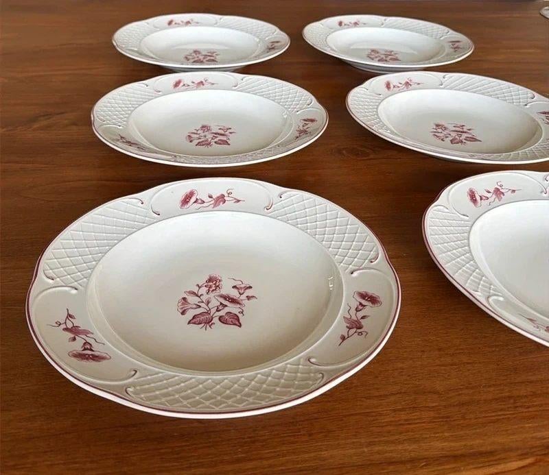 6 Villeroy & Boch Val Rouge diepe borden, Huis en Inrichting, Keuken | Servies, Ophalen of Verzenden, Zo goed als nieuw, Bord(en)