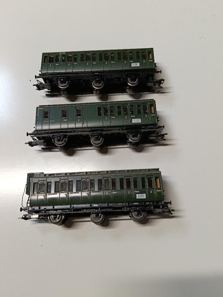 Marklin 4201, 4202 en 4203 Rijtuigen H0, Hobby en Vrije tijd, Modeltreinen | H0, Wisselstroom, Gebruikt, Wagon, Ophalen of Verzenden