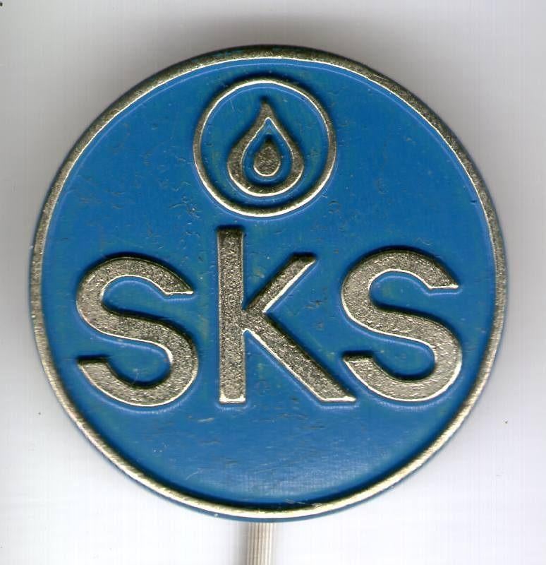 SKS zilverkleurig brandst0ffen speldje ( M_057 ), Verzamelen, Verzenden, Nieuw, Overige onderwerpen, Speldje of Pin