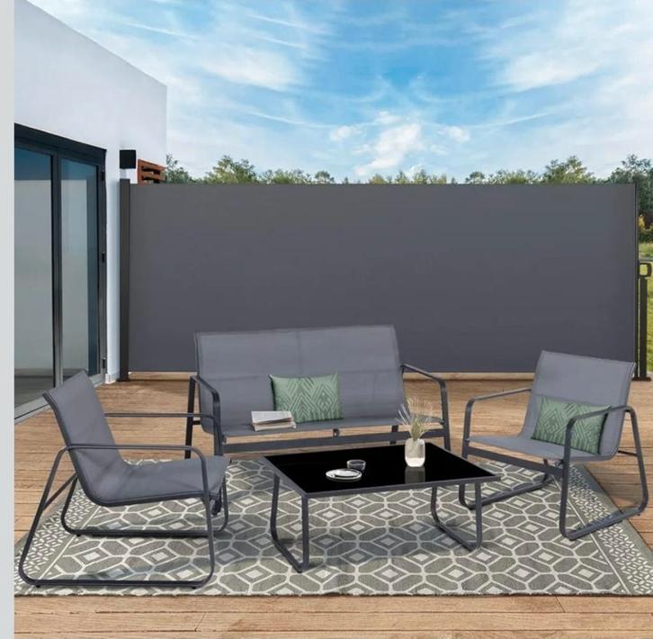 windscherm beige 169x17,5x11cm, Caravans en Kamperen, Windschermen, Nieuw, Uittrekbaar, Ophalen