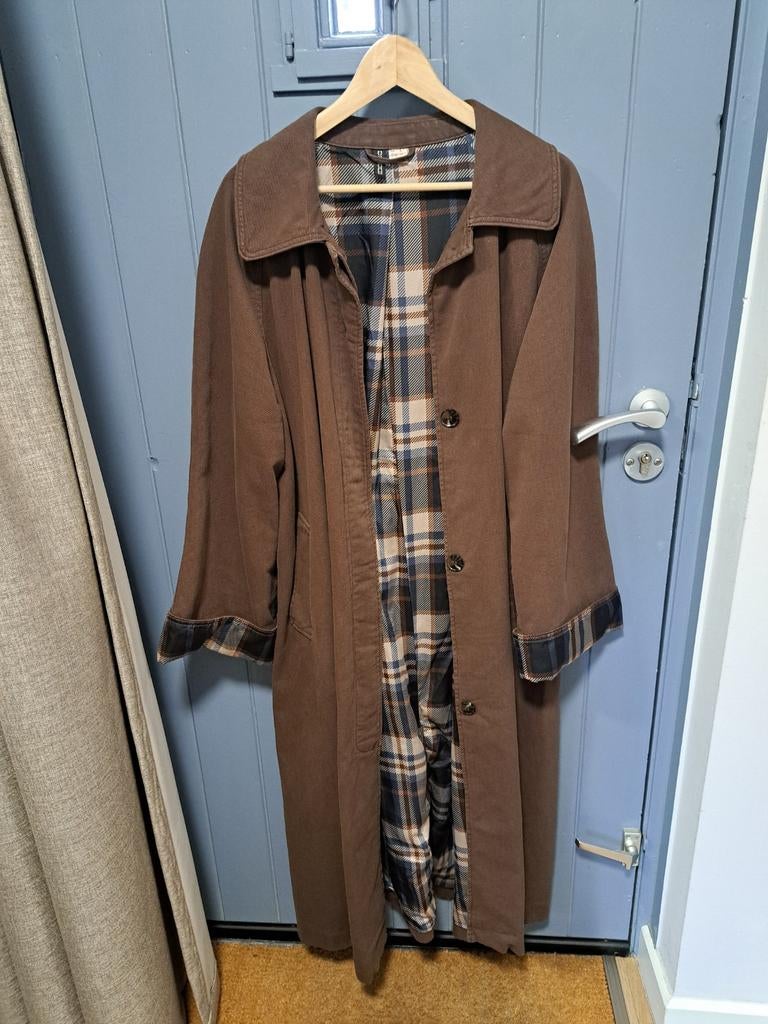 H&M Donkerbruin Car Coat Maat L, Kleding | Dames, Jassen | Zomer, H&M, Bruin, Verzenden, Maat 42/44 (L)