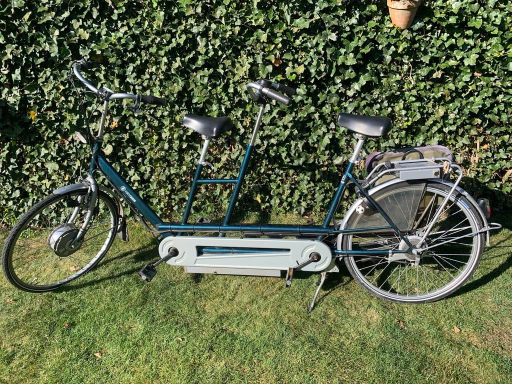 Van Raam tandem met elektrische ondersteuning - Goede staat, Fietsen en Brommers, Fietsen | Tandems, Minder dan 10 versnellingen