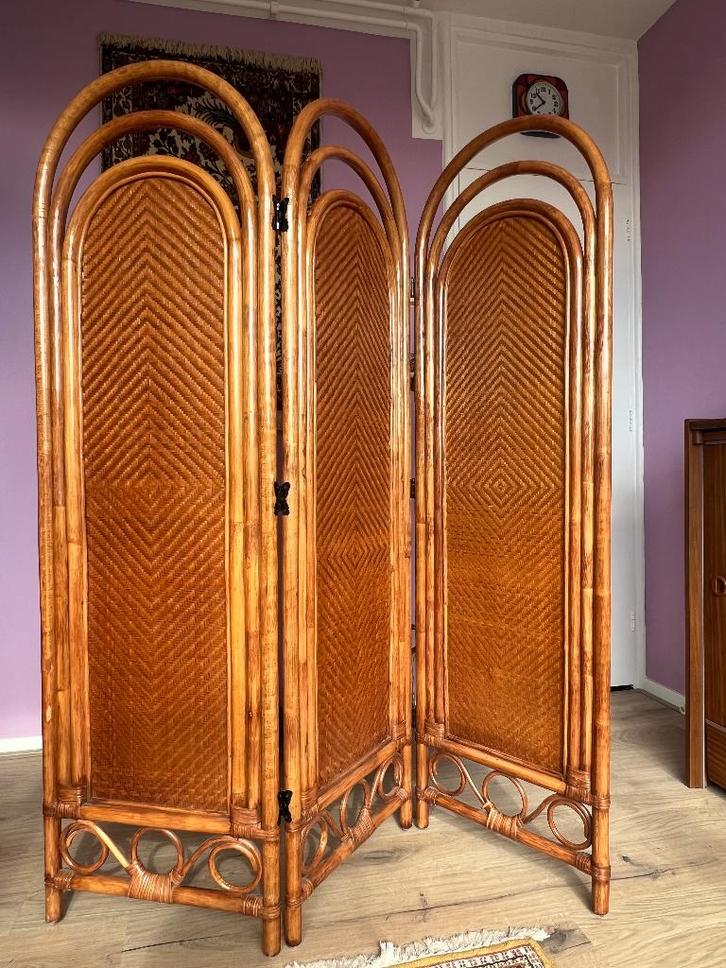 Kamerscherm rotan, Huis en Inrichting, Woonaccessoires | Kamerschermen, Gebruikt, Ophalen