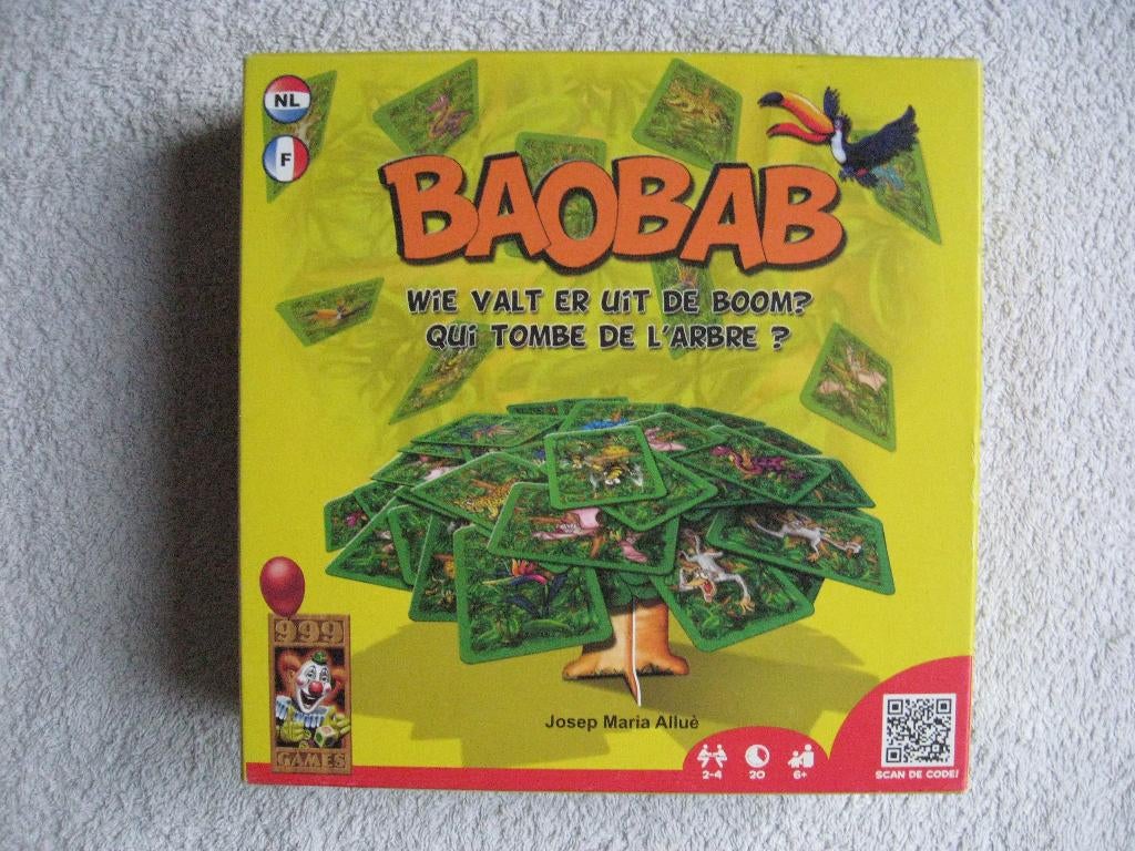 BAOBAB Wie valt er uit de boom ? - 999 Games, Hobby en Vrije tijd, Gezelschapsspellen | Kaartspellen, Ophalen of Verzenden, Nieuw