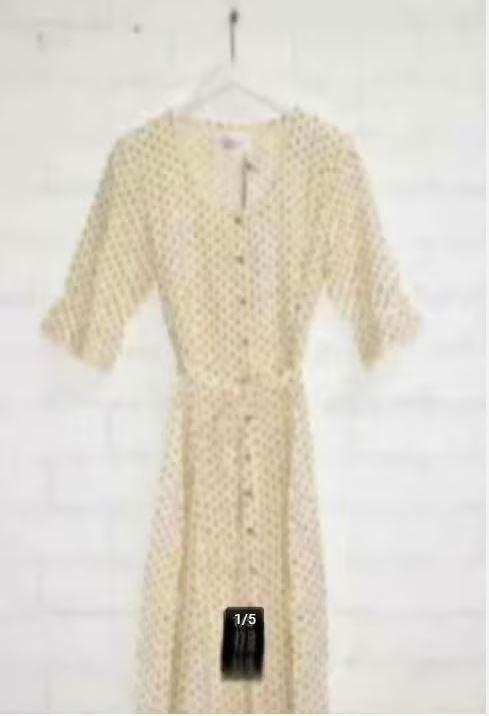 Leon & Harper - Prachtige polkadot Jurk maat 36 - Nieuw €180, Kleding | Dames, Jurken, Nieuw, Maat 36 (S), Overige kleuren, Onder de knie