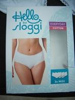 3xnieuwe dames SLOGGI midi slips, wit, katoen/elastan, mt 38, Sloggi, Ophalen of Verzenden, Wit, Slip