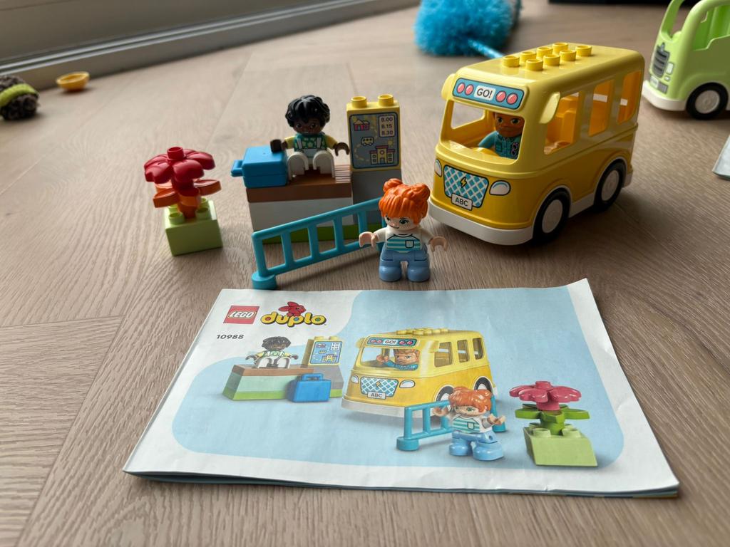 LEGO Duplo 10988 Busrit - Complete set met instructies, Ophalen, Zo goed als nieuw, Duplo, Complete set
