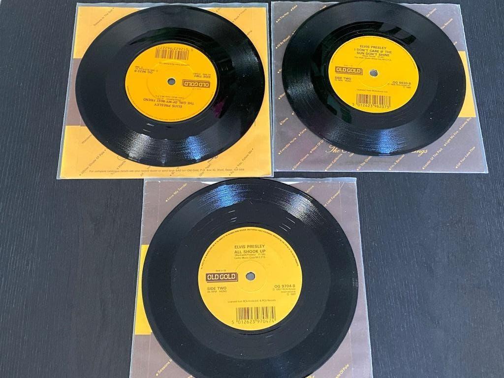 3 hele nette ELVIS PRESLEY singles, Cd's en Dvd's, Vinyl Singles, Gebruikt, Beschermende buitenhoes, Single, Pop, Ophalen of Verzenden