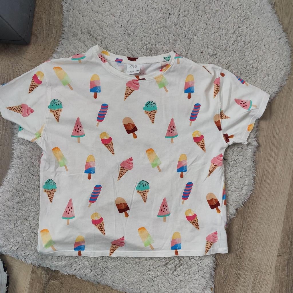 Shirt ijsjes ijsjes Zara, Kinderen en Baby's, Kinderkleding | Maat 152, Ophalen of Verzenden, Shirt of Longsleeve