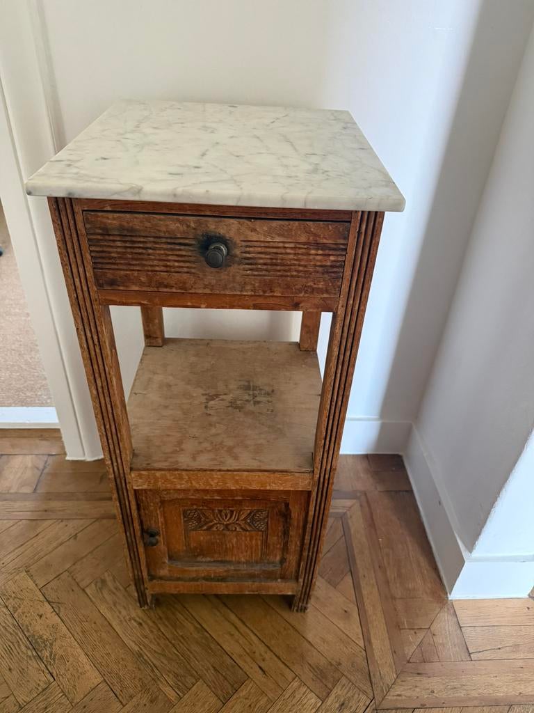 Antiek Frans kastje met marmeren blad, in hele mooie staat, Antiek en Kunst, Antiek | Meubels | Kasten, Ophalen