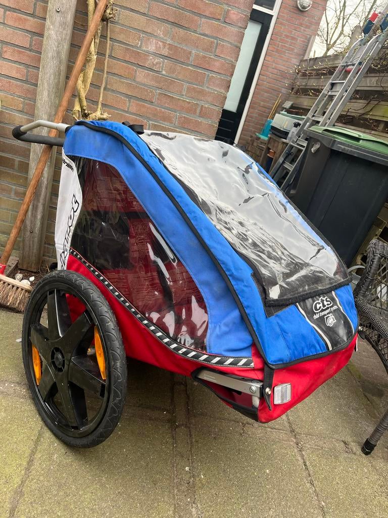 Chariot Kinder aanhangwagen - Fietskar voor kinderen, Fietsen en Brommers, Fietsaccessoires | Aanhangers en Karren, Gebruikt, Opvouwbaar
