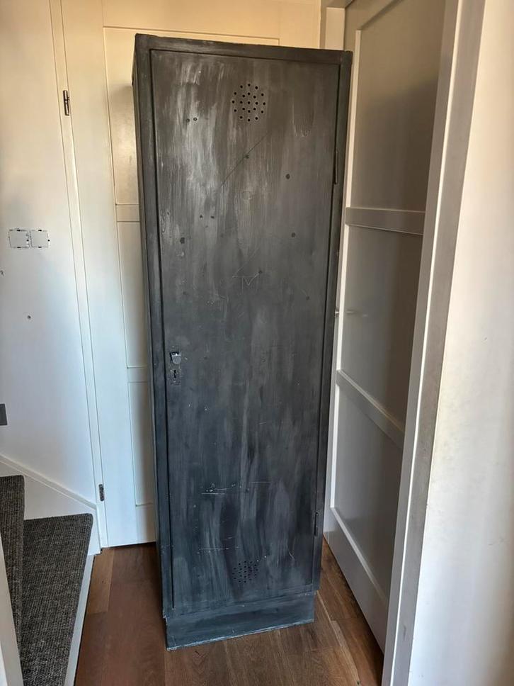 Lockerkast Retro Antraciet Grijs, Huis en Inrichting, Kasten | Lockerkasten, Gebruikt, Ophalen of Verzenden