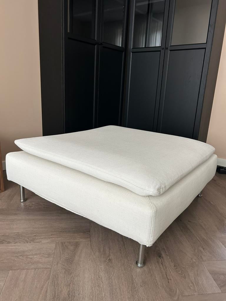 SÖDERHAMN voetenbank wit, Ophalen, Gebruikt, Vierkant, 75 tot 100 cm