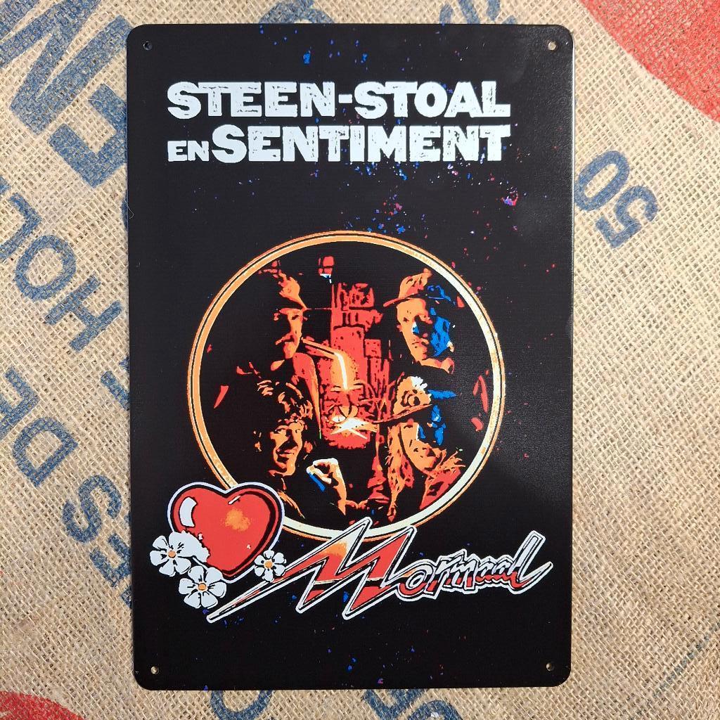 Normaal Steen Stoal & Sentiment Metalen wandplaat / wandbord, Metaal, Nieuw, Ophalen of Verzenden, Reclamebord