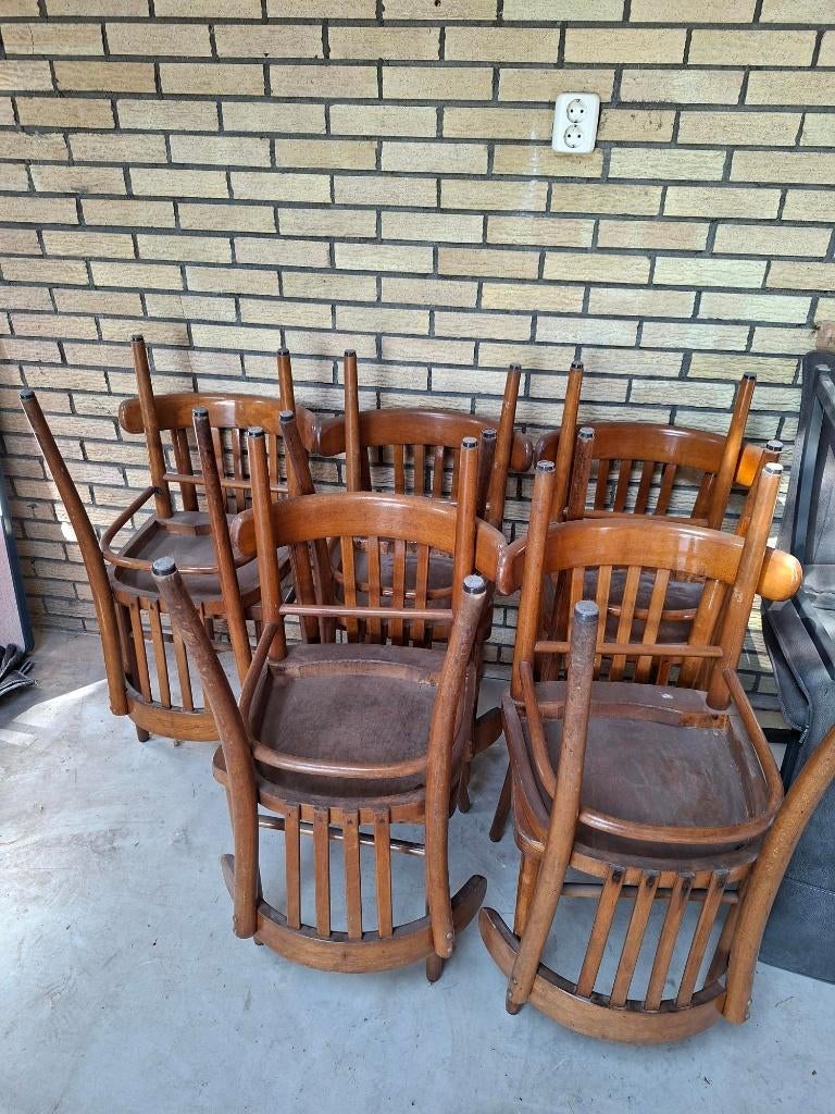 ouderwetse cafestoelen, Antiek en Kunst, Antiek | Meubels | Stoelen en Banken, Ophalen