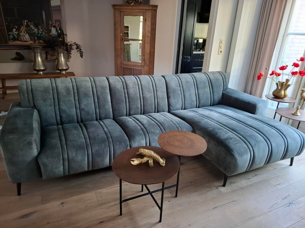 Super mooie  lekkere bank met chaise longue., Ophalen, Zo goed als nieuw, Stof