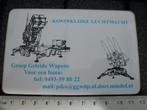 sticker KLu groep geleide wapens ggw baan job leger, Verzamelen, Verzenden, Zo goed als nieuw, Bedrijf of Vereniging
