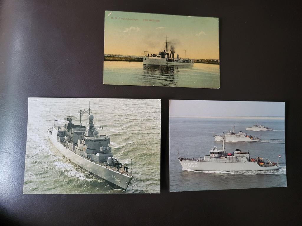 3 ansichtkaarten Koninklijke Marine, Verzamelen, Ophalen of Verzenden, Zo goed als nieuw