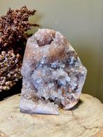 Roze amethist (chalcedoon) met stavlak, Ophalen of Verzenden, Mineraal