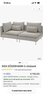 Soderhamn IKEA bank onderdelen: rugleuning, zijkant, kussen, Huis en Inrichting, Ophalen, Gebruikt, Overige maten, Minder dan 75 cm
