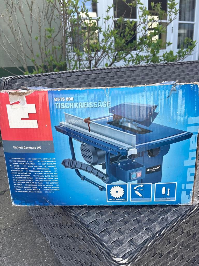 Einhell BT-TS 800 Tafelcirkelzaag - Compact en Krachtig, Doe-het-zelf en Verbouw, Gereedschap | Zaagmachines, Ophalen, Gebruikt