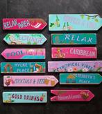 Persoonlijke Ibizastijl houten wegwijzer bord voor bijv tuin, Ophalen of Verzenden, Nieuw