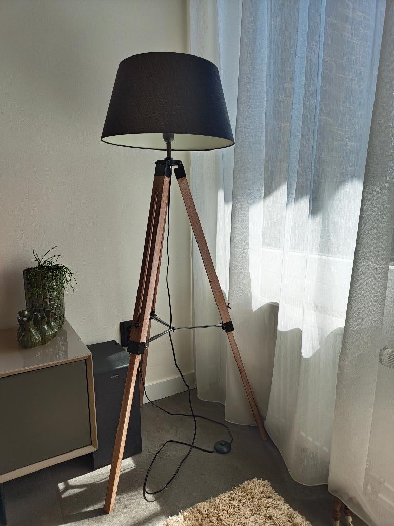 Driepoot lamp industrieel, Huis en Inrichting, Ophalen, 100 tot 150 cm, Zo goed als nieuw, Stof