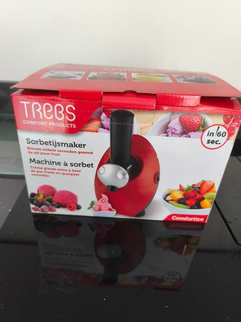 Trebs sorbetijs machine, Witgoed en Apparatuur, 4 liter of meer, Ophalen, Zo goed als nieuw, 3 snelheden of meer