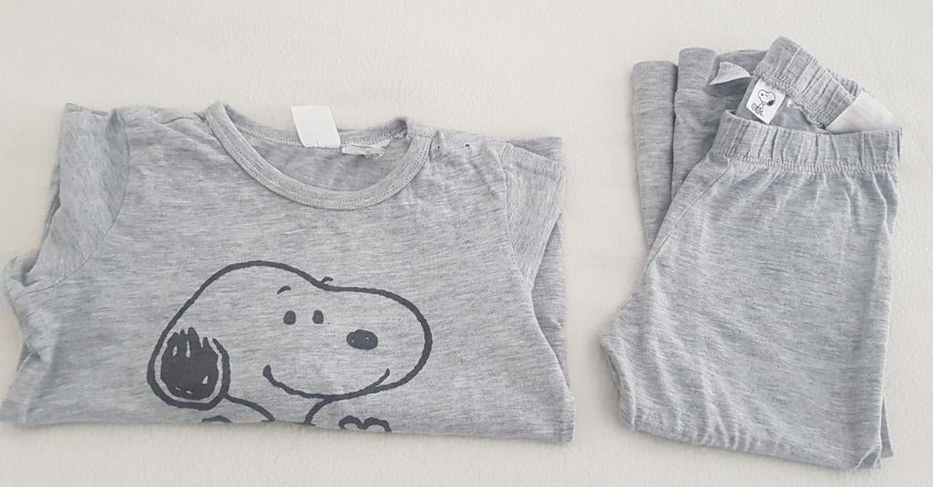 Snoopy pyjama baby kleding maat 86 grijs babykleding, Kinderen en Baby's, Nacht- of Onderkleding, Gebruikt, H&M, Verzenden