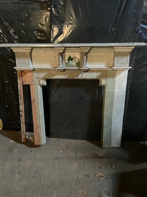 Antiek houten schouw uit 1914, Ophalen, Gebruikt, Vrijstaande haard, Overige soorten