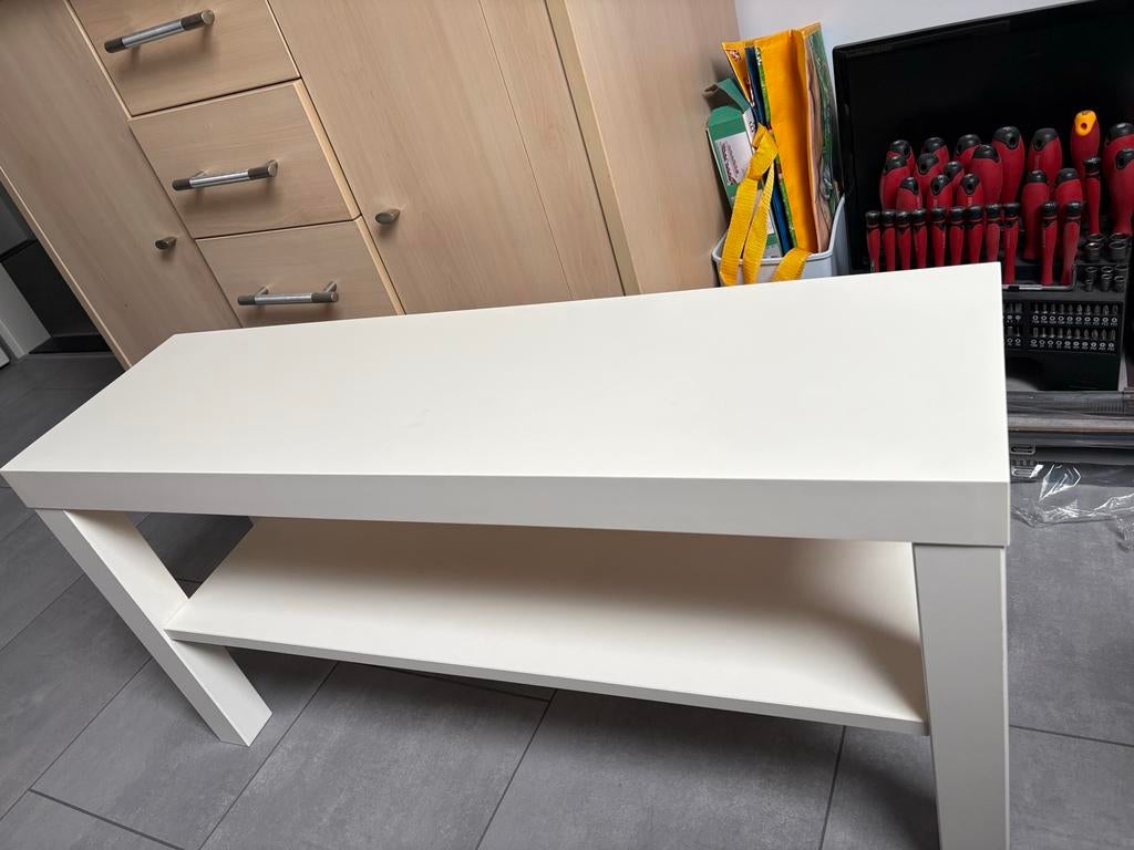 Witte TV Tafel Ikea - Moordrecht, Ophalen, Kunststof, Gebruikt, 100 tot 150 cm