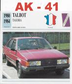 AK41 Autokaart Talbot Tagora ( 1980 - 1984 ), Ophalen of Verzenden, Zo goed als nieuw, Auto's