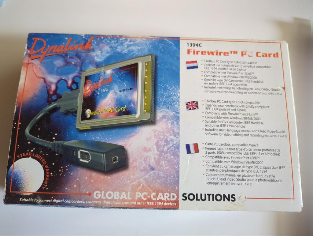 Dynalink Firewire PC Card 1394C - Nieuw in doos, Ophalen of Verzenden, Nieuw