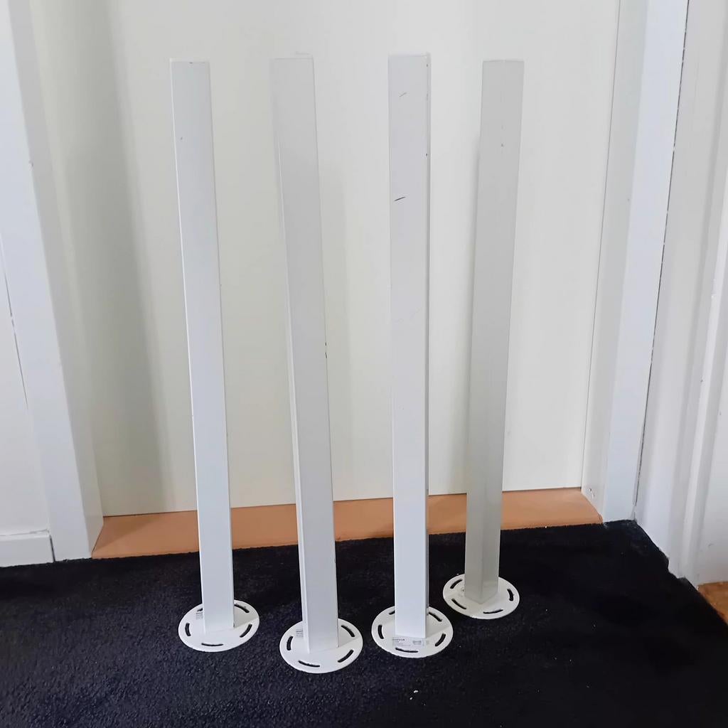 Tafel / bureau poten ikea godvin wit 4 stuks, Ophalen, Rechthoekig, 50 tot 100 cm, 50 tot 100 cm