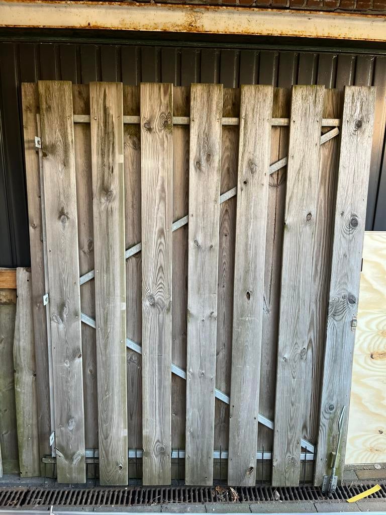 Schuttingdeur met stalen frame (1380), Ophalen, Minder dan 3 meter, Hout, 1 tot 2 meter