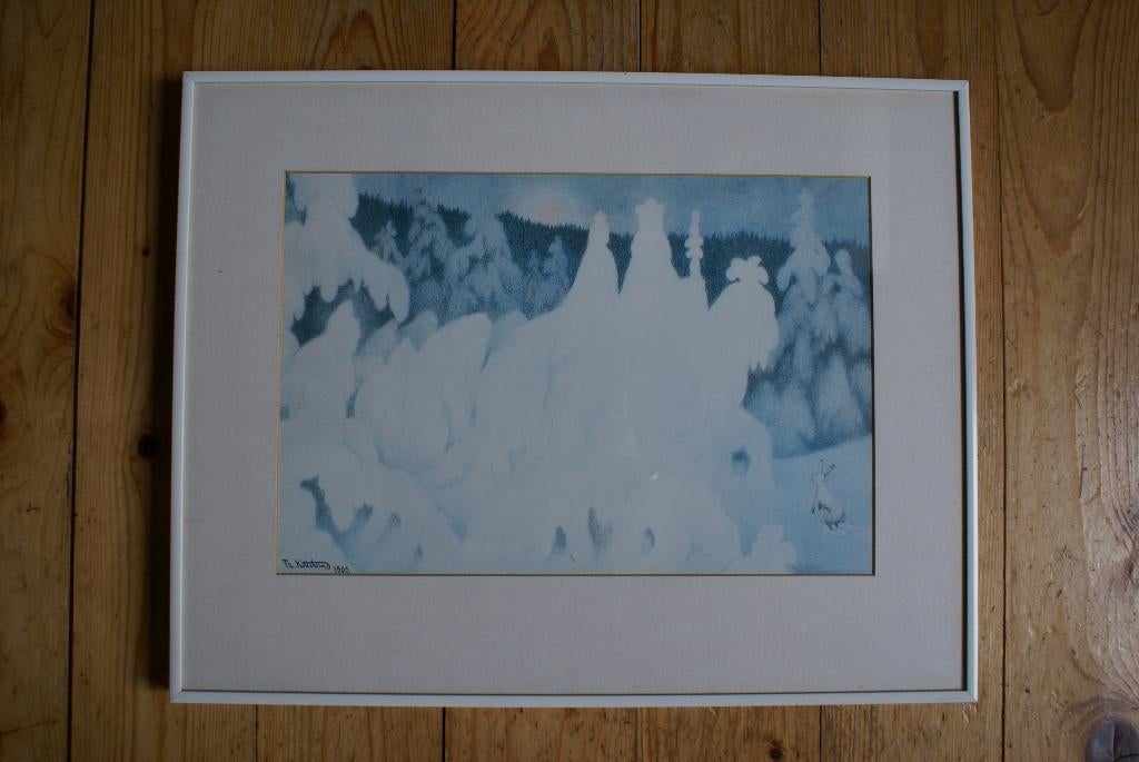 MIDZOMERNACHT-tafereel van de Noorse schilder, Antiek en Kunst, Ophalen