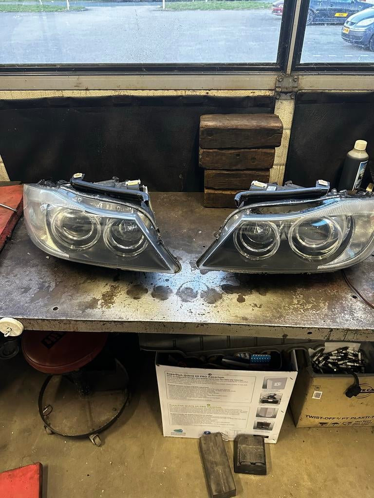 BMW Originele Angel Eyes Xenon Koplampen E90-91-92, Ophalen of Verzenden, Gebruikt, BMW