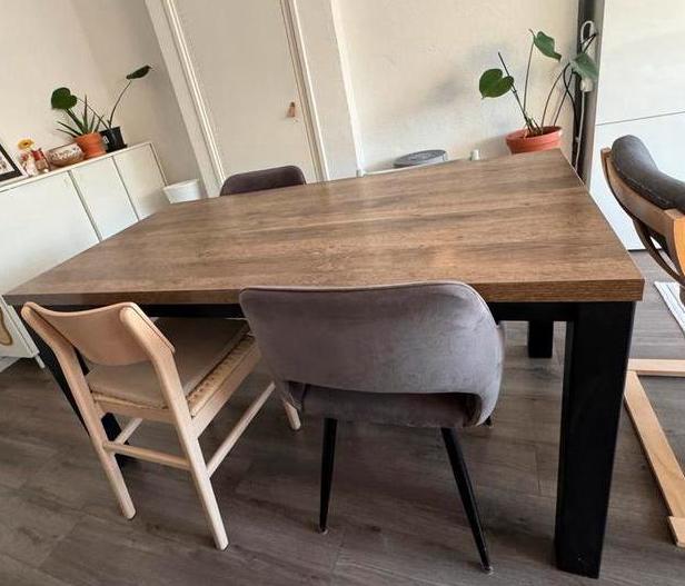 Eetkamertafel Middelburg 90x160, Ophalen, Gebruikt, 50 tot 100 cm, 150 tot 200 cm