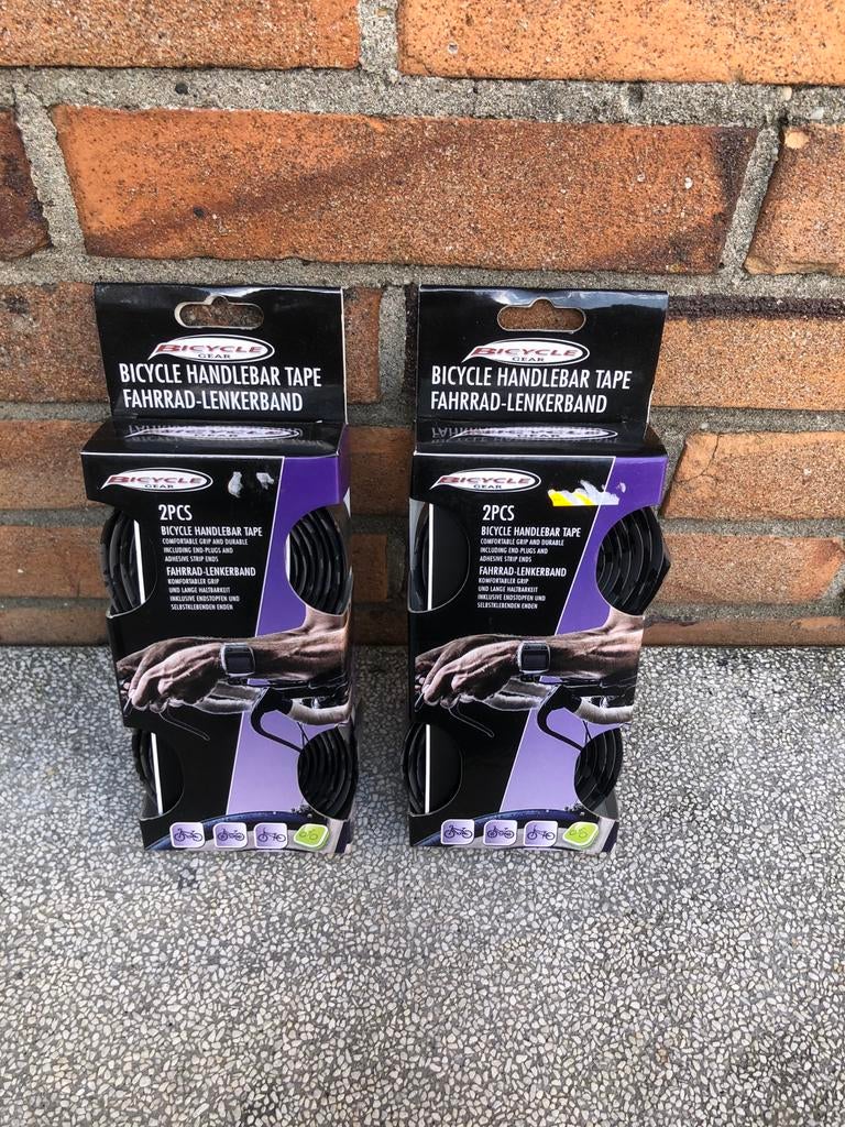 Nieuwe Fiets Stuurlint - Zwart (2 stuks), Fietsen en Brommers, Fietsonderdelen, Stuur, Ophalen of Verzenden, Racefiets, Nieuw