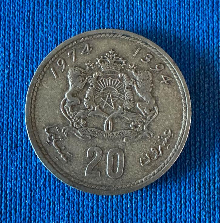 Marokkaanse munten 4 stuks 1965 en 1974 - zeldzaam, Postzegels en Munten, Munten | Azië, Setje, Midden-Oosten, Ophalen of Verzenden