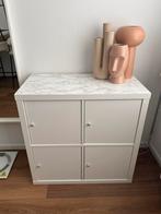 IKEA Kallax kast met marmerlook gewrapt bovenblad, Ophalen of Verzenden, Gebruikt
