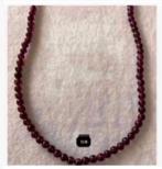 Edelsteen granaat ketting, mooi rood, 42 cm, Nieuw, Ophalen of Verzenden, X, X