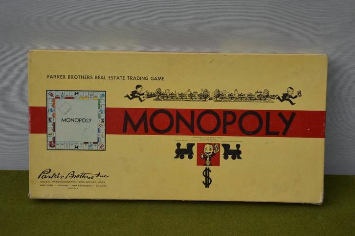 Oud Amerikaans Monopoly bordspel uit 1954 Parker Brothers, Hobby en Vrije tijd, Gezelschapsspellen | Bordspellen, Gebruikt, Drie of vier spelers