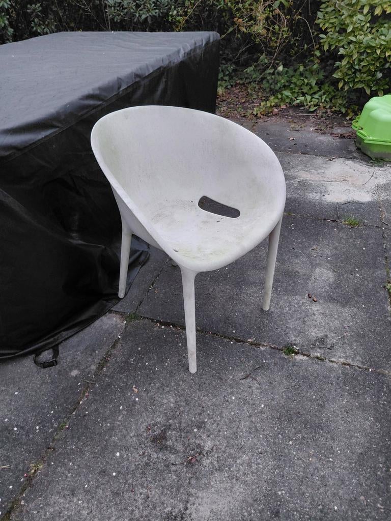 Soft egg stoelen creme wit, Ophalen, Gebruikt, Kunststof, Stapelbaar