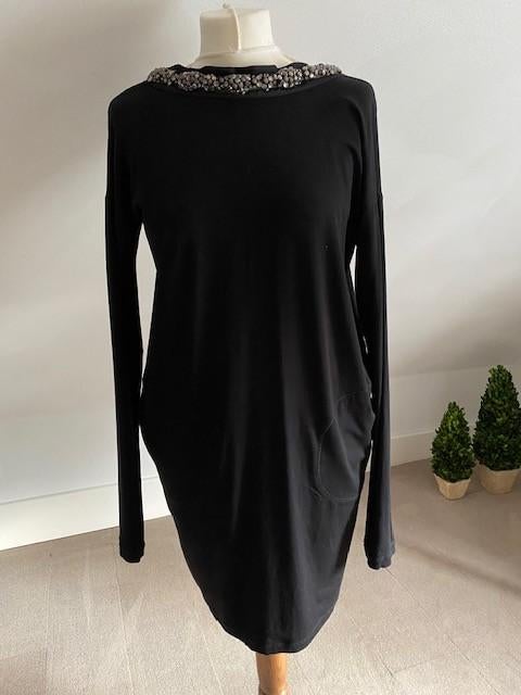 TWIN-SET by Simona Barbieri tuniek/jurk, Kleding | Dames, Jurken, Zo goed als nieuw, Maat 36 (S), Zwart, Boven de knie, Ophalen of Verzenden