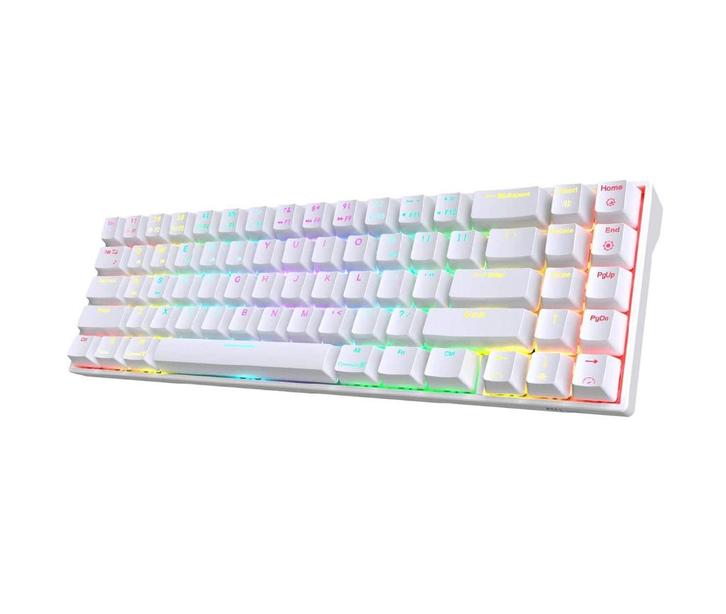 Royal Kludge RK71 Mechanisch Toetsenbord - Wit - blue switch, Computers en Software, Toetsenborden, Nieuw, Qwerty, Draadloos, Ergonomisch